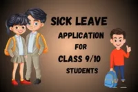 How to write a Sick Leave Applications for Class 9 and 10 Students