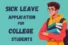 Sick Leave Application for College Students: Important Tips and Examples